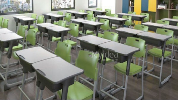 可升降调节课桌椅-中小学生单人课桌